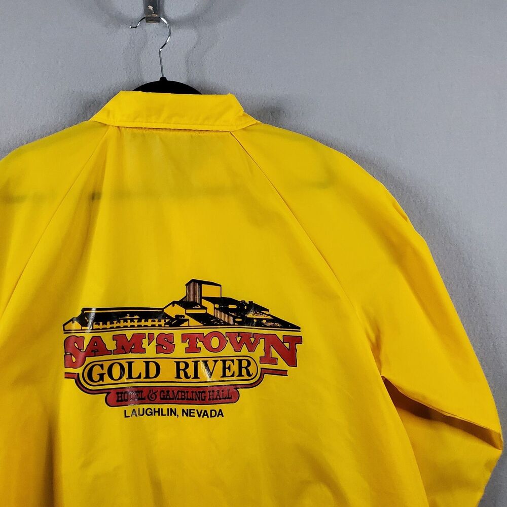 Vtg Sam's Town Gold River Hotel & Gambling Hall Laughlin Nevada Sz XL Windbreakr